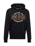 JACK & JONES Mikina  oranžová / čierna / biela
