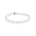 Perlový náramek se zapínáním z bílého zlata KLENOTA