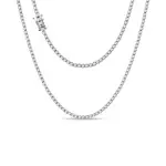 Diamantový tenisový náhrdelník v bílém zlatě KLENOTA