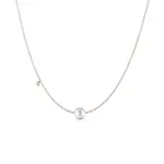 Náhrdelník s perlou a diamantem v růžovém zlatě KLENOTA