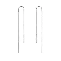 Visiace diamantové náušnice tyčinky z bieleho zlata KLENOTA