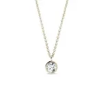 Prívesok s bezel diamantom zo žltého zlata KLENOTA