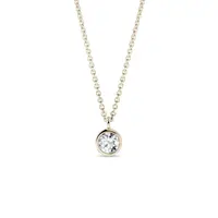 Prívesok s bezel diamantom zo žltého zlata KLENOTA