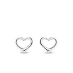 Srdcové náušnice z bieleho zlata KLENOTA