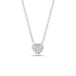 Diamantový prívesok so srdcom z bieleho zlata KLENOTA