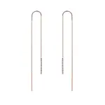 Visací diamantové náušnice tyčinky z růžového zlata KLENOTA