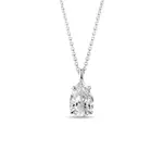 Náhrdelník v bílém zlatě s 1ct lab grown diamantem KLENOTA