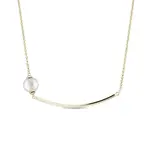 Náhrdelník s perlou ve žlutém 14k zlatě KLENOTA