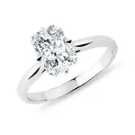 Prsteň z bieleho zlata s lab grown diamantom radiant KLENOTA