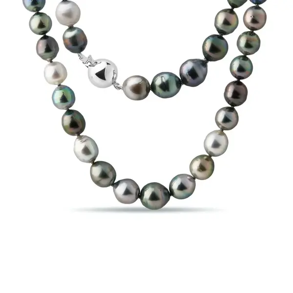 Náhrdelník z tahitských perál s ombré efektom KLENOTA
