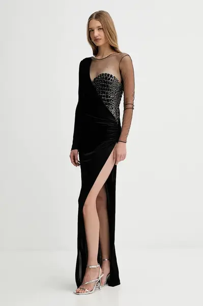 Šaty Elisabetta Franchi černá barva, maxi, přiléhavé, ABR2257E2