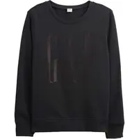 GAP V-LOGO DOORBUSTER CREW Dámská mikina s logem, černá, velikost