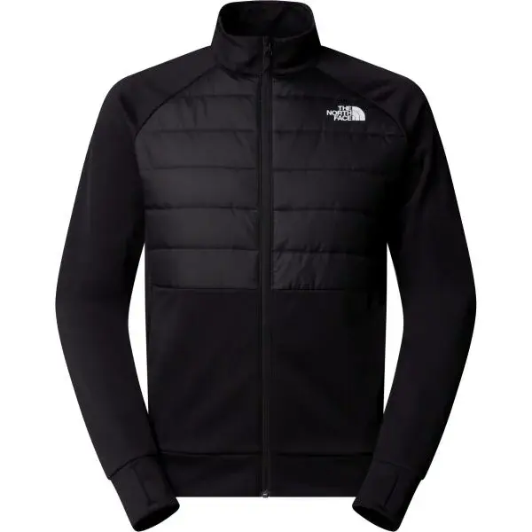 The North Face M REAXION 2.0 FLEECE HYBRID FULL ZIP JAC Pánska hybridná mikina, čierna, veľkosť