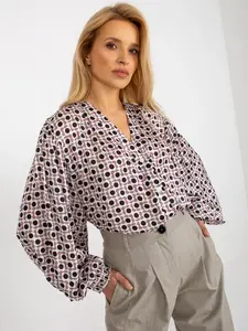 Vzorovaná halenka s širokými rukávy