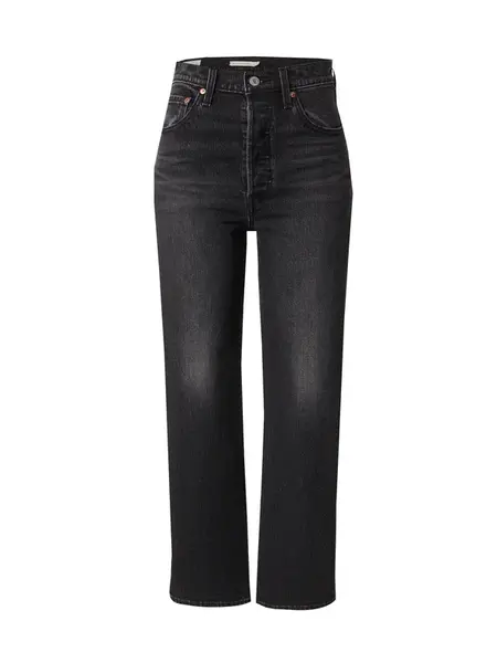 LEVI'S ® Džínsy 'Ribcage Straight Ankle'  čierny denim
