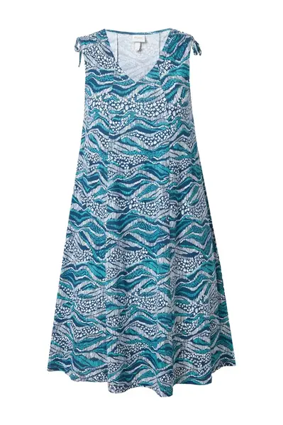Ulla Popken Šaty  modrá / petrolejová / biela