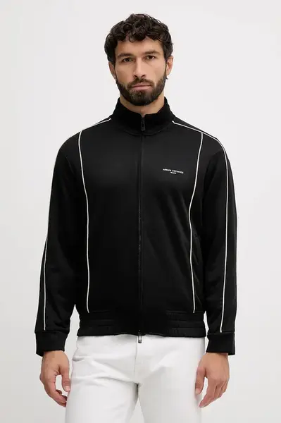 Mikina Armani Exchange pánská, černá barva, s aplikací, XM001357 AF16278