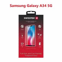 Tvrzené sklo Swissten Full Glue, Color Frame, Case Friendly pro Samsung Galaxy A14 5G, černá