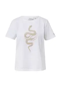COMMA Tričko  brokátová / biela