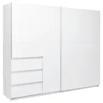 MID.YOU ŠATNÍ SKŘÍŇ S POSUVNÝMI DVEŘM, bílá, 250/205/61,5 cm
