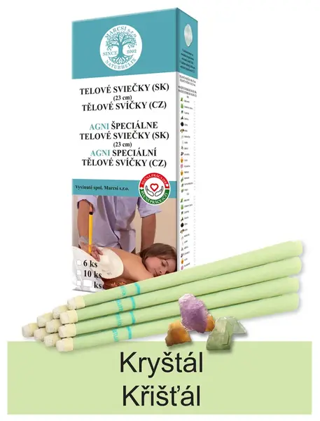 Telové sviečky KRYŠTÁĽ (set6)