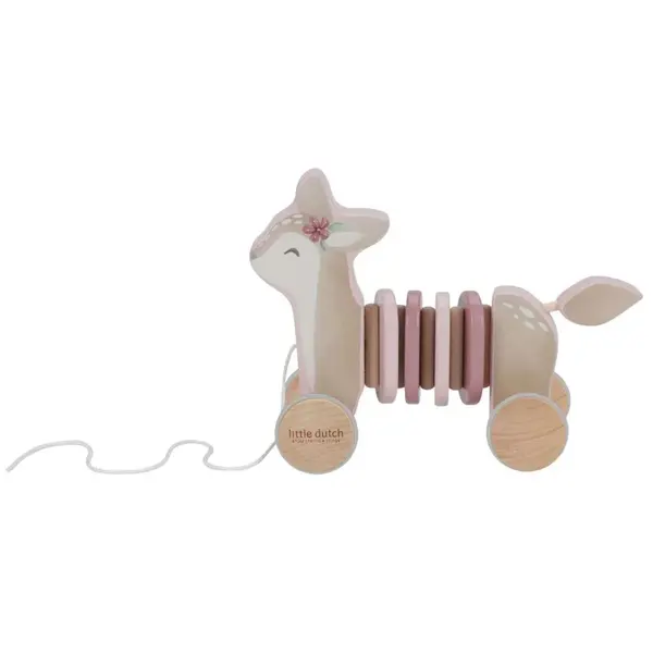 Little Dutch Ťahacia srnka drevená Fairy Garden