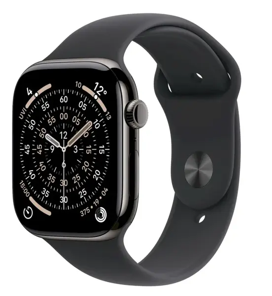 APPLE Watch 11 GPS + Cellular 46mm Břidlicově šedý titan s černým sportovním řemínkem - M/L