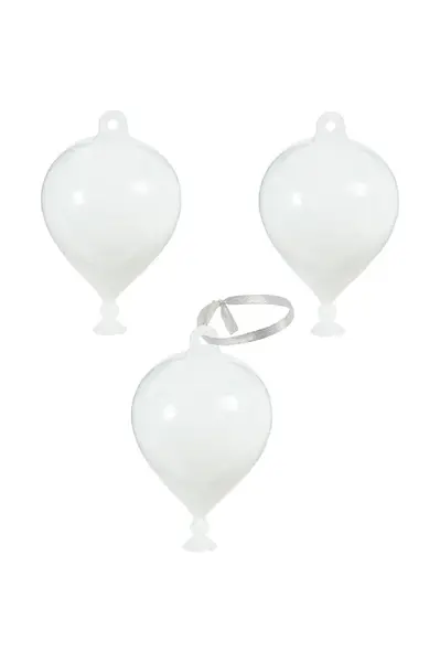 Ozdoba na vánoční stromeček Pols Potten 3-pack bílá barva