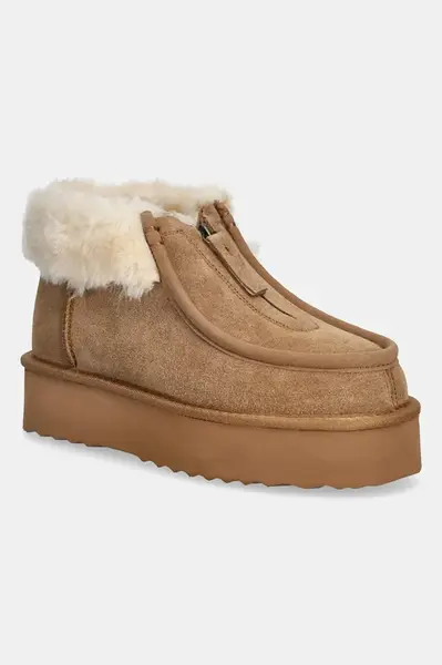 Semišové sněhule Answear.LAB hnědá barva