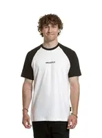 Meatfly pánské tričko Ozzy Raglan White / Black | Bílá | Velikost XXXL | 100% bavlna
