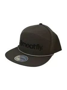 Meatfly kšiltovka Creeper 6 Panel Snapback Grey / Black Logo | Šedá | Velikost One Size
