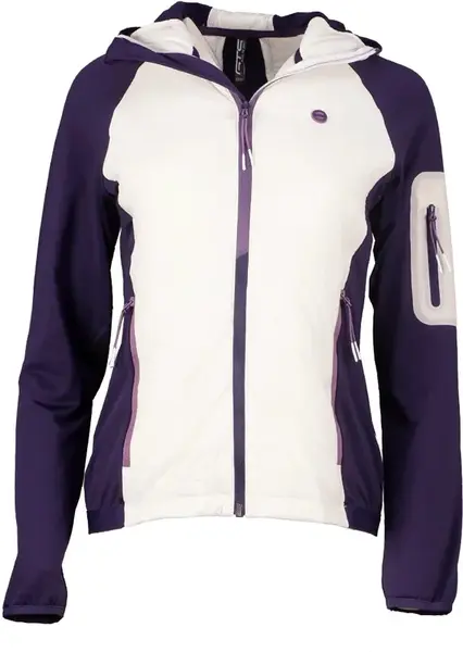 Dámská zateplená mikina gts 405951 bílá/fialová 40