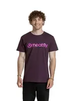Meatfly pánské tričko MF Logo Blackberry | Červená | Velikost L | 100% bavlna