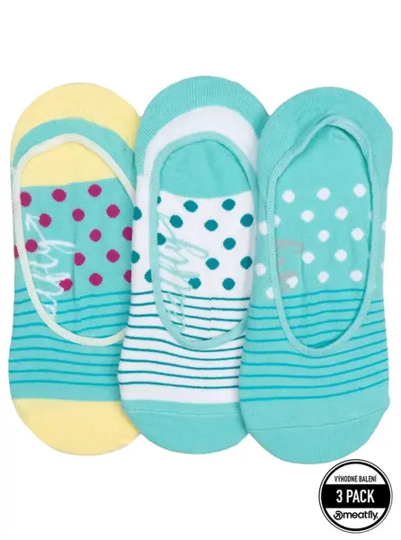 Meatfly ponožky Low Socks Triple Pack Blue Stripe | Modrá | Velikost One Size