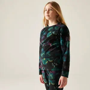 Dětský hřejivý fleecový set dare2b thermal černá/zelená 152