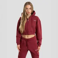 Dámská mikina exalted comfy-nest™ crop vínová l