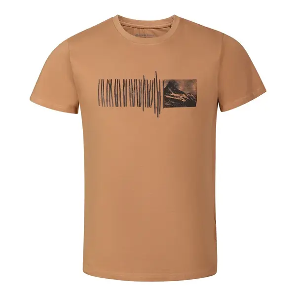 Pánské bavlněné triko alpine pro nord béžová m