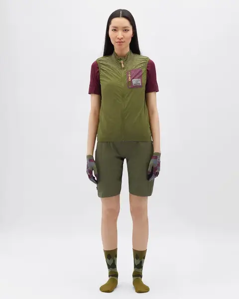 Dámská gravel vesta silvini caira zelená/růžová l