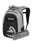 Batoh meatfly exile + penál zdarma šedá/černá 24 l