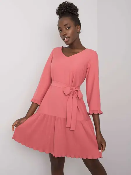 Dress-LK-SK-507733.80P-Dark Pink