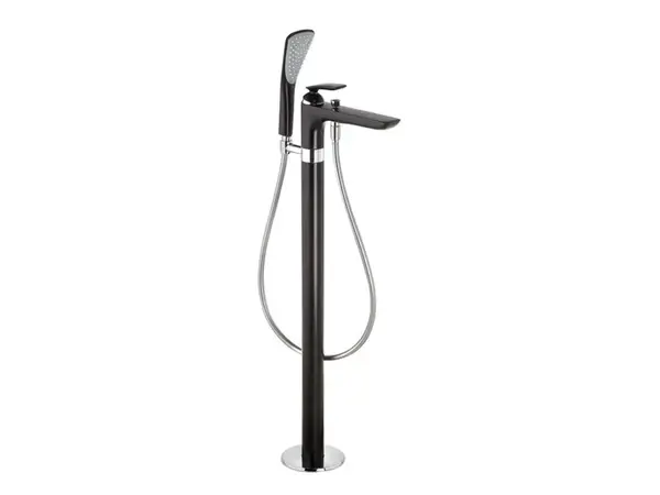 Kludi Balance - Vanová baterie na podlahu, černá mat/chrom 525908775