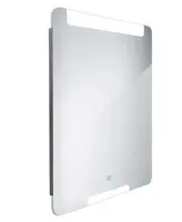 Nimco Zrcadla - Zrcadlo s LED osvětlením, 60x80 cm, dotykový senzor, hliník ZP 22002V