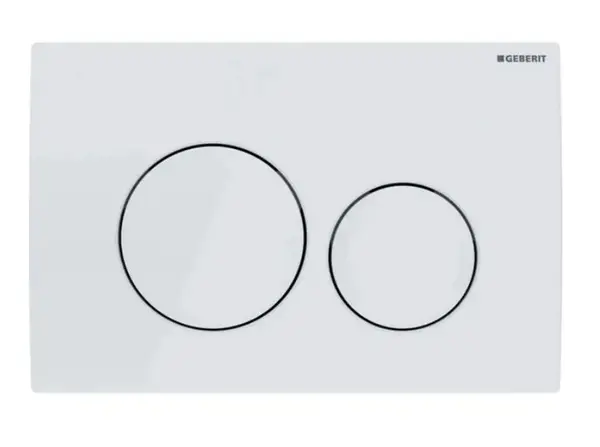 Geberit Delta20 - Ovládání splachování, alpská bílá 115.127.11.1