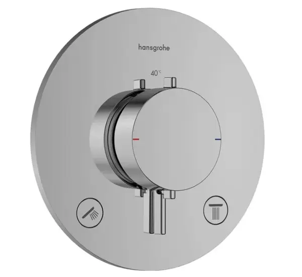 Hansgrohe Ecostat Comfort S - Termostatická baterie pod omítku, pro 2 spotřebiče, chrom 33715000