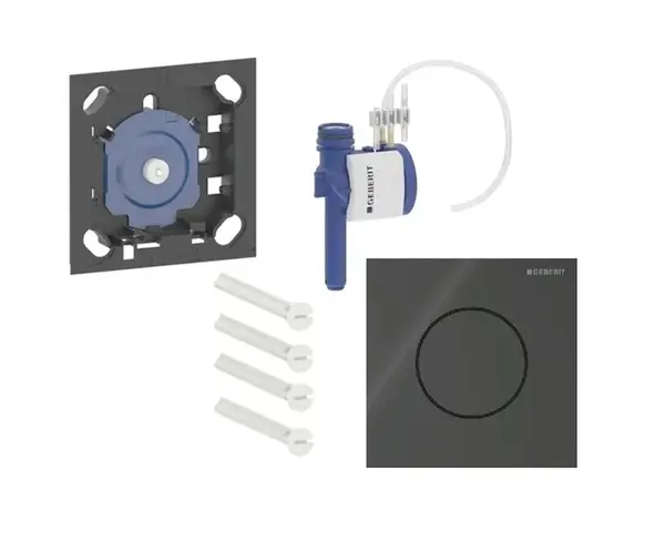 Geberit - Pneumatické ovládání splachování pisoáru typ 40, sklo/černá 116.014.SJ.1