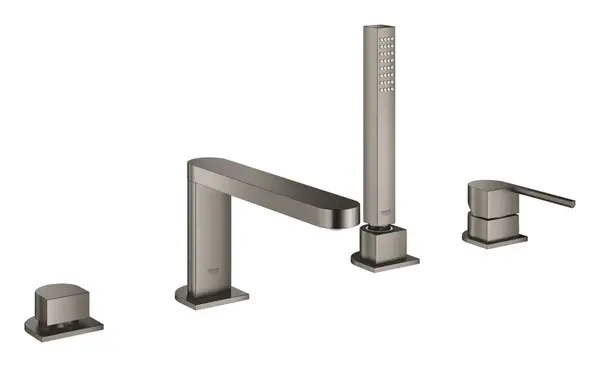 Grohe Plus - Baterie na okraj vany, 4-otvorová instalace, kartáčovaný Hard Graphite 29307AL3