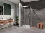 Lansanit EX Monte - Sprchový kout čtyřdílný 100x100 cm, chrom/matné sklo LAN01002