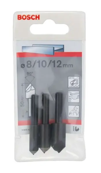 Bosch Příslušenství - 3dílná sada záhlubníků do kovu 2608596667