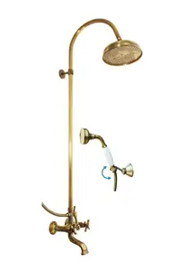 RAV Slezák Morava - Sprchový set s vanovou baterií, průměr 20 cm, mosaz MK159.5/3SM