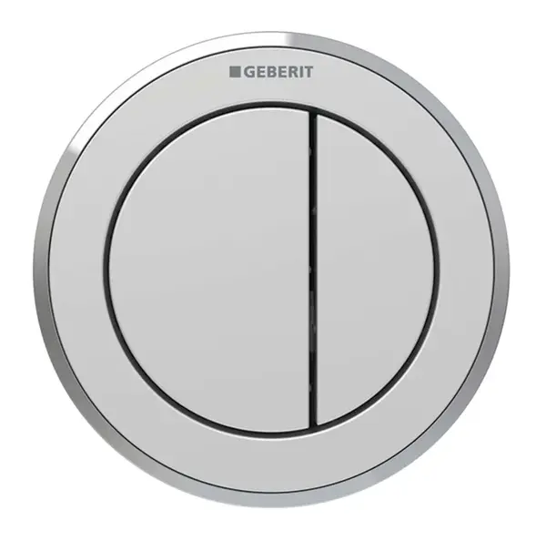Geberit Splachovací systémy - Oddálené ovládání typ 10, pneumatické, pro 2 množství splachování, matný chrom 116.057.JQ.1